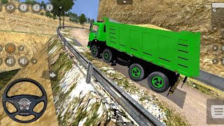 heavy material dumper going off road driving l simulator