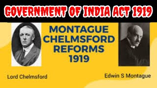 Montagu Chelmsford Reforms 1919 | Government Of India Act 1919 | UPSC Prelims | Ignited Mind Classes