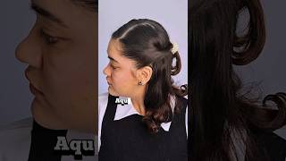 Penteado super fácil e simples semi preso com xuxinha e decoração