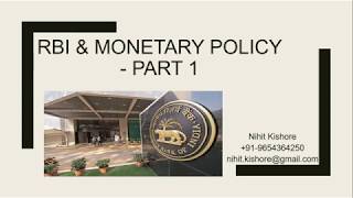 RBI & Monetary Policy Part 1 - Indian Economy for UPSC - Lecture 11 by Nihit Kishore