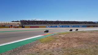 MotoGP Brutal sound!!! Moto2 First Lap Motorland Aragon 2018