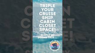 Triple your closet space in your cruise ship cabin by doing this! 👕| #travel #travelhack #cruise