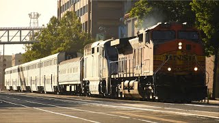 BNSF TO THE RESCUE | Amtrak Capitol Corridor 745 & BNSF Leader on Amtrak 715 at Jack London Square