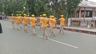 LOMBA GERAK JALAN MERIAHKAN PERAYAAN HUT KE-79 RI DI LUWUK BANGGAI...