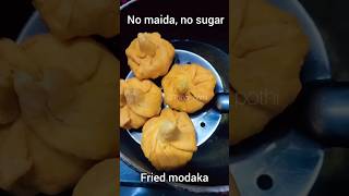 Fried modak recipe #ganeshchaturthi #shorts #nomaida #nosugar