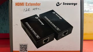 HDMI Extender 120Mtr Secureye with power adapter ll HDMI Extention 120mtr