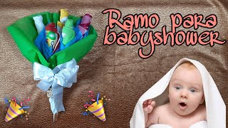 RAMO PARA BABYSHOWER HECHO CON BABEROS| Gisela Pacheco De Angel