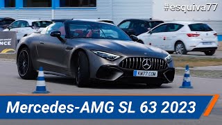 Mercedes-AMG SL 63 2023 - Maniobra de esquiva (moose test) y eslalon | km77.com