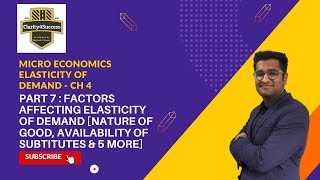 Part 7 | Elasticity of Demand | Factors affecting Elasticity of Demand | CBSE Class 11 (Explanation)