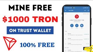 Free Trx tron Miner: how to get 1000trx directly to your wallet (without investment)