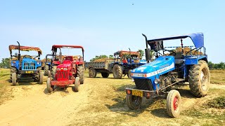 JCB 3dx Backhoe Loader Machine Loading Mud In Mahindra 275 Di and Sonalika Di 42 Rx | Tractor Stunt