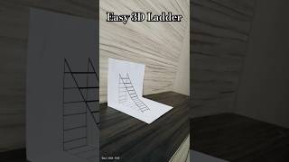 I Tried The 3D Ladder Drawing Challenge | 3D illusion#short