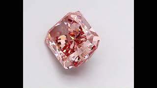 Radiant 1.51ct Lab Grown Diamond For Engagement Ring IGI Fancy Vivid Pink VS1