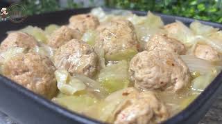 Chinese style Cabbage Meatball Recipe || চাইনিজ ভেজিটেবল মিটবল || Chinese Vegetable