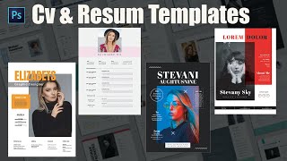 Different CV Resume Templates In PSD AI & ID Files | Aneela Graphics|