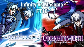 MELTY BLOOD TYPE LUMINA & UNDER NIGHT 2: FT10 FT. INFINITY (SABER/HYDE) VS MASOMA (VLOV/DANTES/KUON)