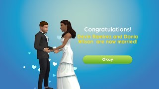 Sims mobile gameplay#7 wedding day(they get married and have another baby) 👨‍👩‍👧‍👦💍🤰🏾👶🏾