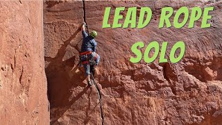 Trad Lead Rope Solo in Utah