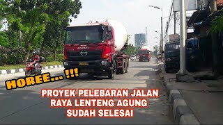 AKHIRNYA PROYEK PELEBARAN JALAN DI LENTENG AGUNG SELESAI