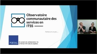 Webinaire "Observatoire communautaire des services en ITSS"