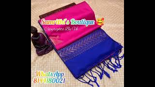 #uniquesareecollection #sareelove  #SoftSilksarees #samrithi'sboutique 😍😍#bestprice