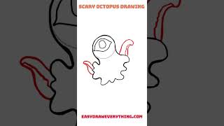 Monster octopus drawing for Halloween #easytodraw #easydrawings #halloween2024