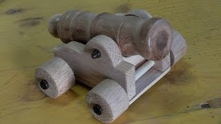 Wooden Cannon on the lathe