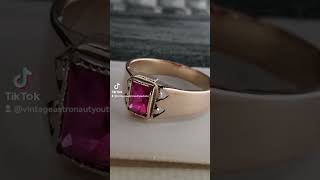 1900s German 14k Gold Ruby Ring