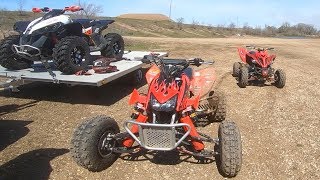 Riding with a Built Honda TRX450R on my Raptor 700