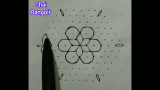 13*7 middle dot's rangoli/chukki rangoli/kolam/rangoli videos/@chairangoli