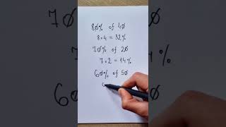 Percentages? Easy!!! #maths #calculus #mathematics#mathtrick #mathstutor