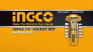 Ingco HKTS14122 12PCS 1/4˝ Socket Set