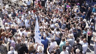 Χαιρετισμός Κυριάκου Μητσοτάκη σε συγκέντρωση πολιτών στην Πάτμο