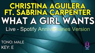 Christina Aguilera ft. Sabrina Carpenter - What a Girl Wants - Karaoke Instrumental - Male