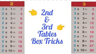 2nd and 3rd Tables Tricks