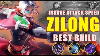 ZILONG SAVAGE !! OP Zilong with New Insane Attack Speed - Build Top 1 Global Zilong ~ MLBB