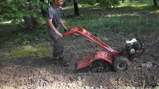 Tilling garden with Troy Bilt pro line tiller