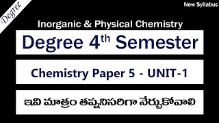 Degree 4sem Chemistry Paper 5 Unit 1 Most Important Questions 10 Marks Degree 4th Sem Exams 2023