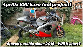 Barn Find Motorcycle project - 2002 Aprilia RSV abandoned for 8 years outside!