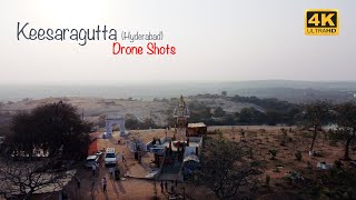 Keesara Gutta Aerial View| Lord Shiva Temple || Drone Shots || 4K