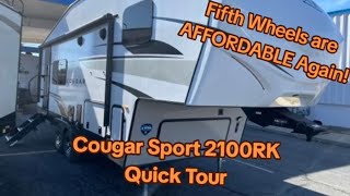 60 Second RV Tour | Cougar Sport 2100RK | Short Rear Kitchen!