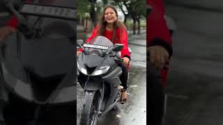 Sports bike riding girl || Indian girl sports bike rider video || girl bike rider || princi sanju 99