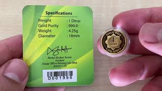 Syiling Emas 1 Dinar Public Gold Ketulenan 999.9/24K | Berat 4.25 gram