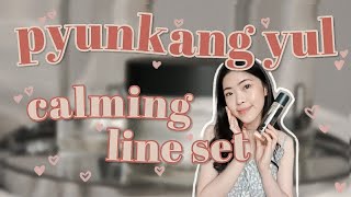 best skincare for acne prone skin ✨ pyunkang yul calming stubborn acne set review ft. stylekorean