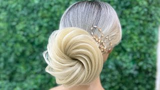 Easy hairstyle tutorial, shell bun. #shellbun #easyhairstyle