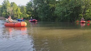 Прогулка на пакрафтах по старице реки Суры.