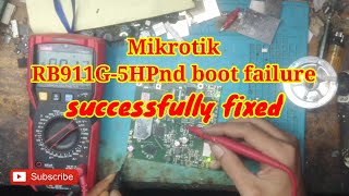 Repair mikrotik RB911G-5HPnd Boot Failur