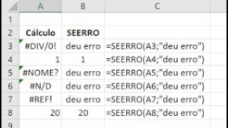 Função SEERRO( ) Ocultando erros na Função Média ( ) Escolar #excel  #exceltips #funcaoseerro