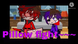 Pillow fight meme // Gacha club // Ft: Among Us red & Willam Afton