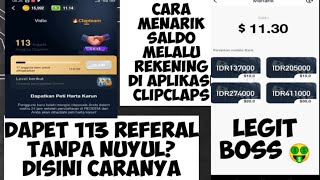 cara mendapatan banyak teman atau referal di cliplaps dan cara withdraw clipclaps ke rekening